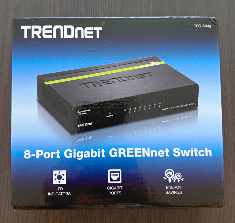 TRENDnet TEG-S80g GREENnet 8-Port Gigabit Unmanaged Ethernet Switch
